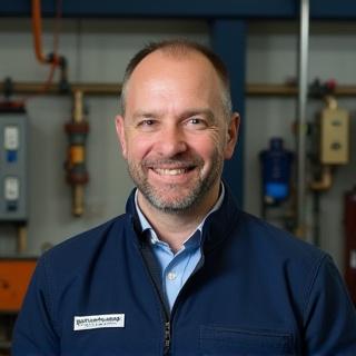 Jouko Ziminsky explaining plumbing assembly